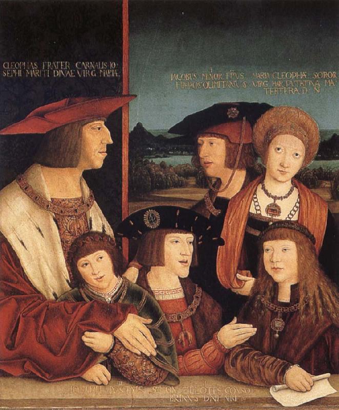 STRIGEL, Bernhard Emperor Maximilian I and his family France oil painting art